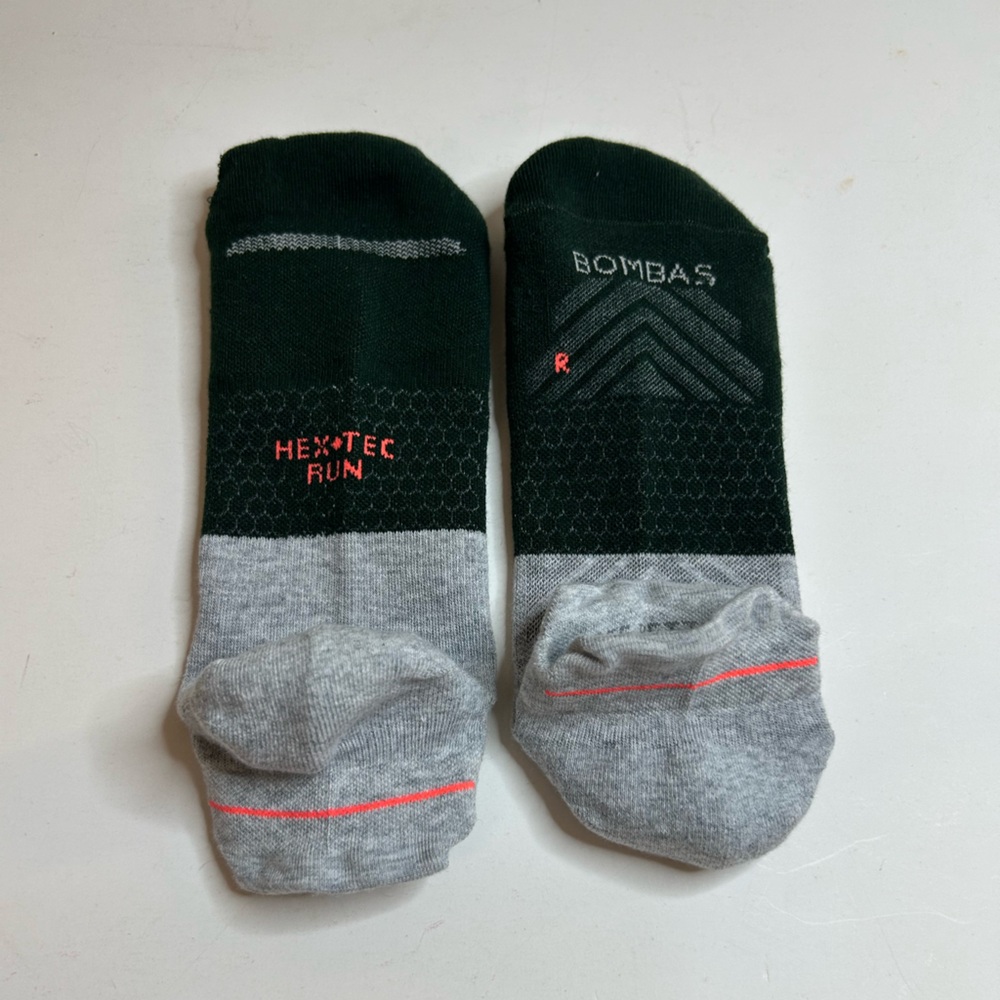 Bombas New 4 pair RUN X Large Ankle Socks Green Gray - Picture 2 of 6